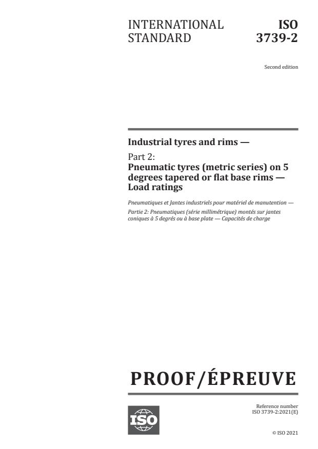 ISO/PRF 3739-2 - Industrial tyres and rims