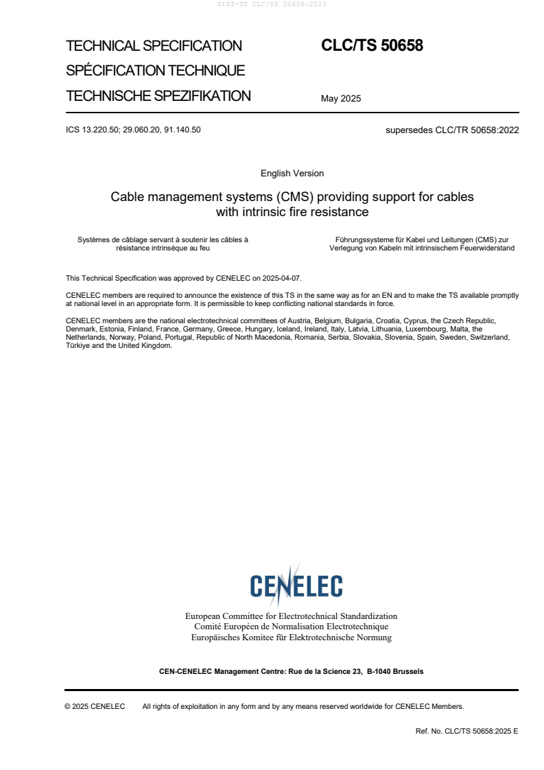 TS CLC/TS 50658:2025