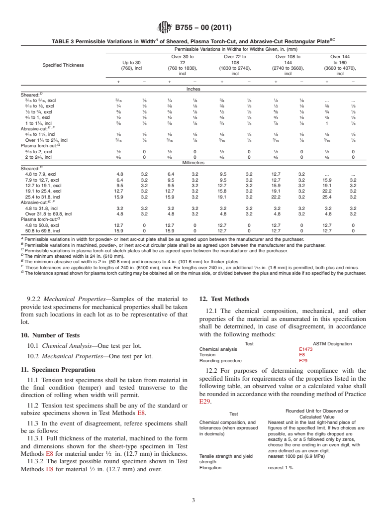 ASTM B755-00(2011) - Standard Specification for  Nickel-Chromium-Molybdenum-Tungsten Alloys <br> (UNS N06110) Plate, Sheet,  and Strip