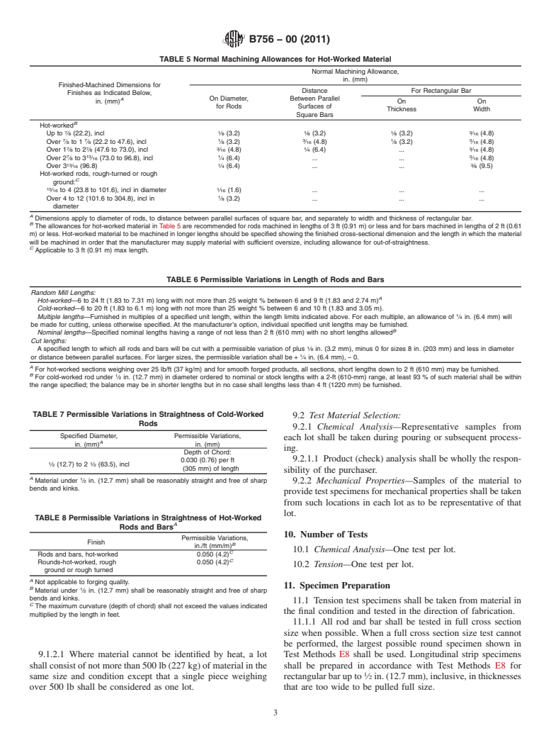 ASTM B756-00(2011) - Standard Specification for  Nickel-Chromium-Molybdenum-Tungsten Alloy <br> (UNS N06110) Rod and Bar