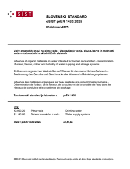 oSIST prEN 1420:2025 - Page 1 preview