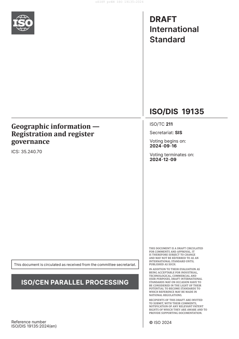 prEN ISO 19135:2024 - BARVE