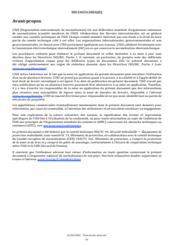 ISO 24231:2024 ISO 24231:2024 - Habillement de protection — Protection contre la pluie — Méthode d'essai pour les vêtements prêts-à-porter contre les fortes précipitations
Released:18. 04. 2024 - Page 4 preview