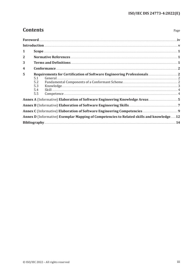 ISO/IEC FDIS 24773-4 - Software and systems engineering — Certification of software and systems engineering professionals — Part 4: Software engineering
Released:6/14/2022