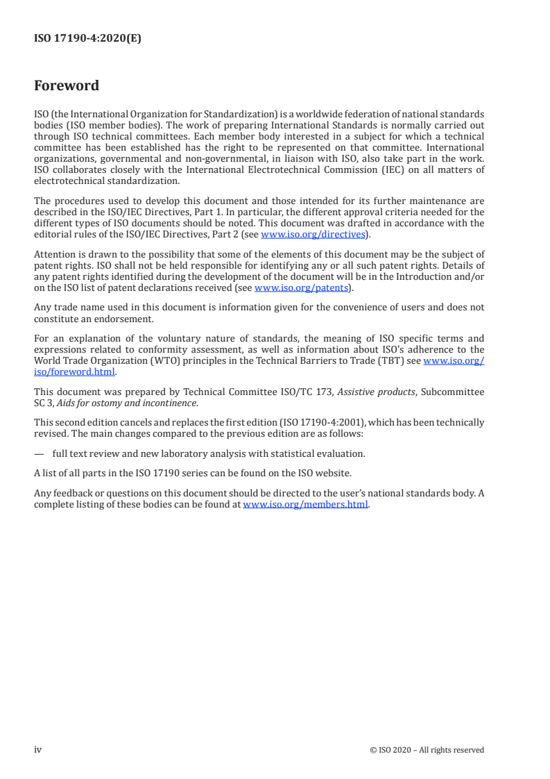 ISO 17190-4:2020 ISO 17190-4:2020 - Urine-absorbing aids for incontinence — Polyacrylate superabsorbent powders — Part 4: Test method for estimation of the moisture content as weight loss upon heating
Released:10/27/2020 - Page 4 preview