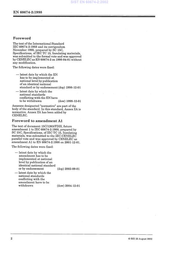 EN 60674-2:1998 EN 60674-2:2002 - Page 4 preview