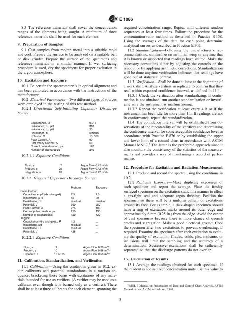 ASTM E1086-94(2000) - Standard Test Method for Optical Emission Vacuum Spectrometric Analysis of Stainless Steel by the Point-to-Plane Excitation Technique