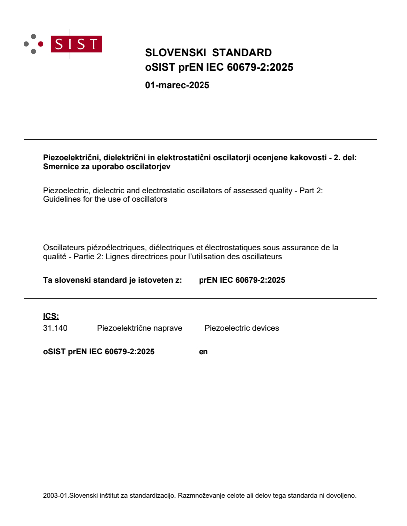 FprEN IEC 60679-2:2026 prEN IEC 60679-2:2025 - BARVE - Page 1 preview