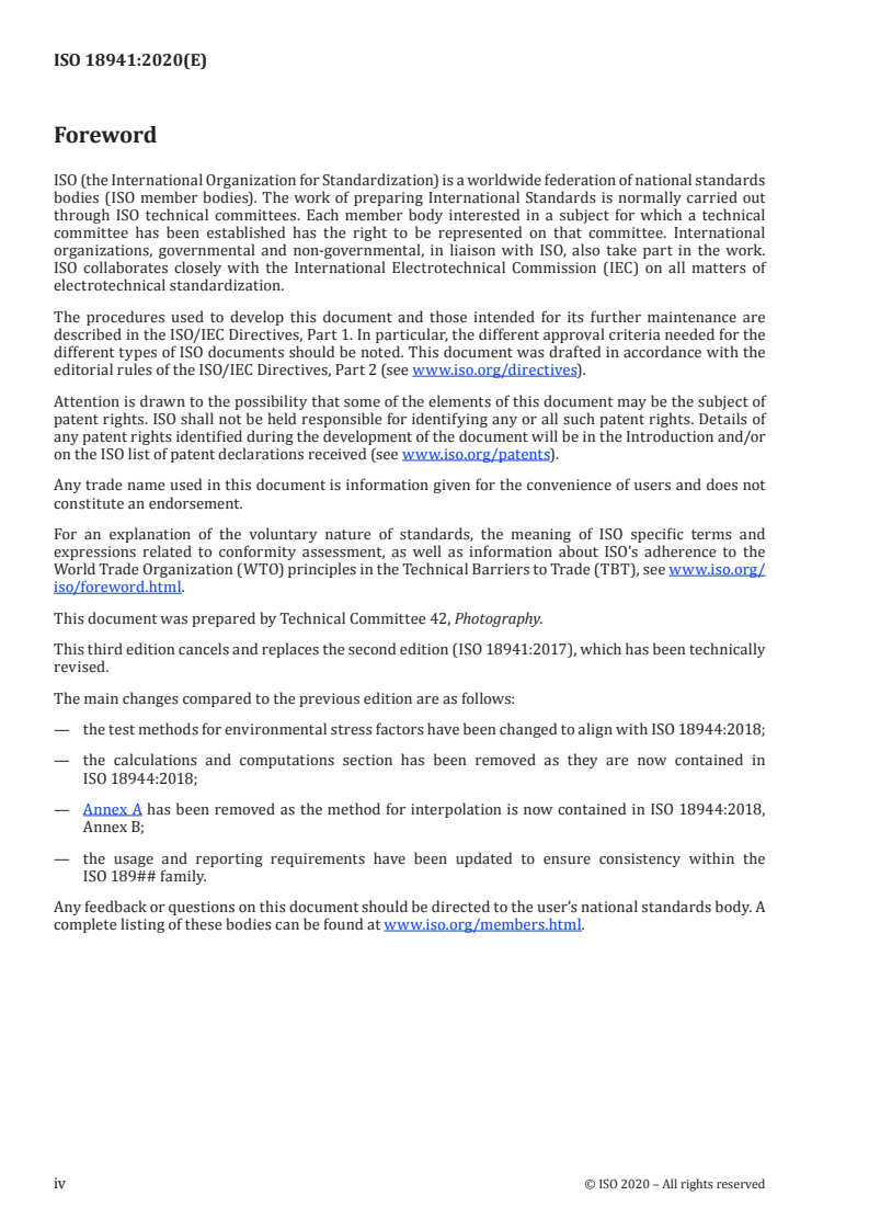 ISO 18941:2020 ISO 18941:2020 - Imaging materials — Colour reflection prints — Test method for ozone gas fading stability
Released:7/15/2020 - Page 4 preview