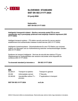 SIST EN ISO 21177:2024 - BARVE - Page 1 preview