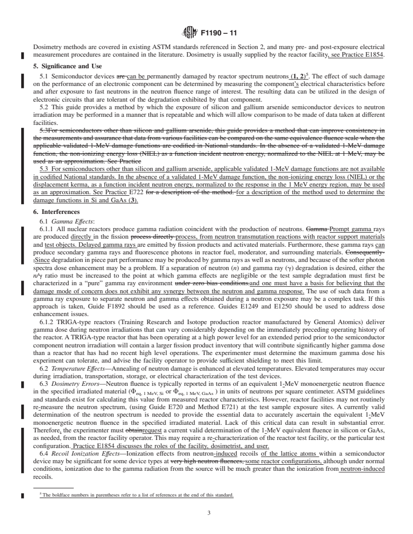 REDLINE ASTM F1190-11 - Standard Guide for Neutron Irradiation of Unbiased Electronic Components