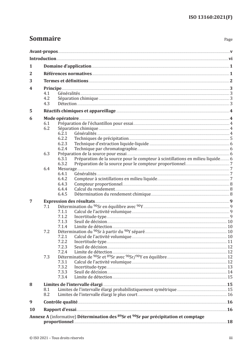 ISO 13160:2021 - Qualité de l'eau — Strontium 90 et strontium 89 — Méthodes d'essai par comptage des scintillations en milieu liquide ou par comptage proportionnel
Released:7/14/2021