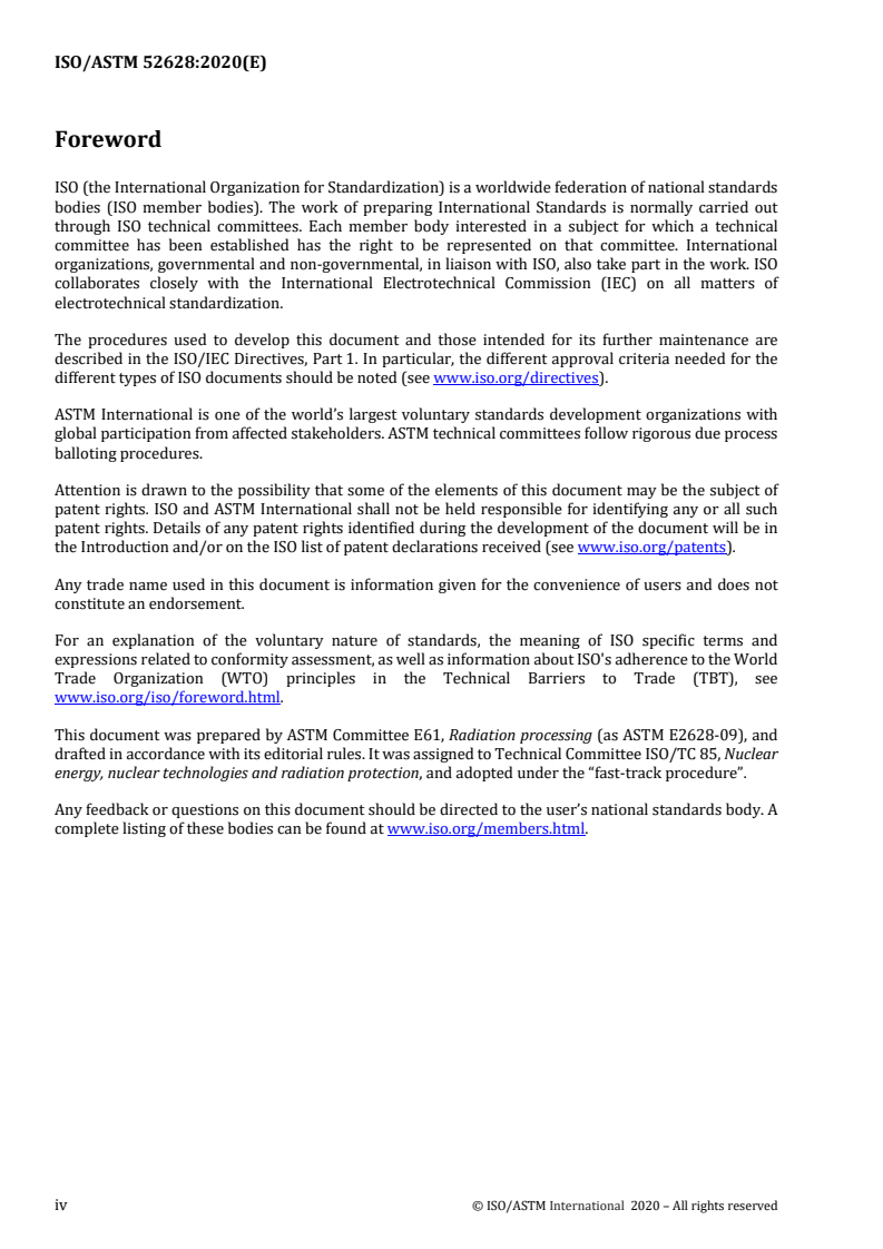 ISO/ASTM 52628:2020 ISO/ASTM 52628:2020 - Standard practice for dosimetry in radiation processing
Released:4/1/2020 - Page 4 preview