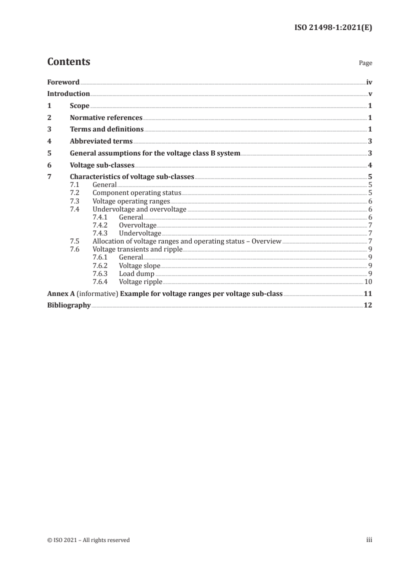 ISO 21498-1:2021 - Electrically propelled road vehicles — Electrical specifications and tests for voltage class B systems and components — Part 1: Voltage sub-classes and characteristics
Released:1/28/2021