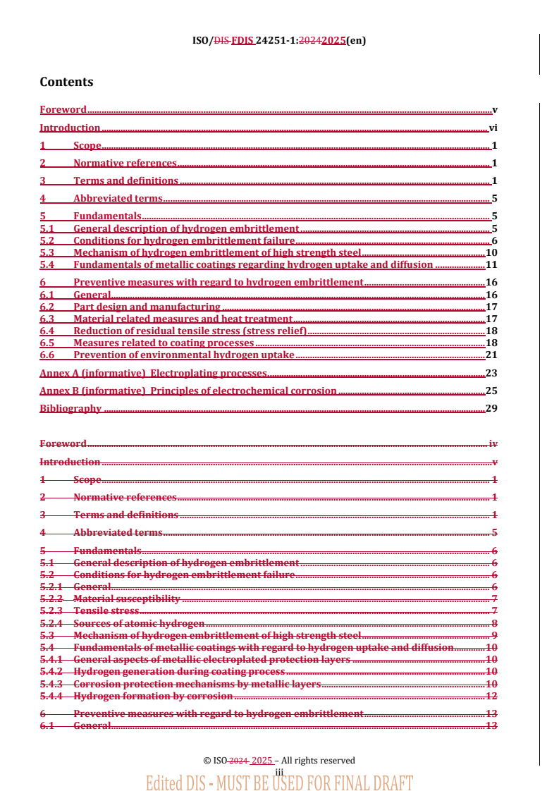 REDLINE ISO/FDIS 24251-1 - Prevention of hydrogen assisted brittle fracture of high-strength steel components — Part 1: Fundamentals and measures
Released:11. 04. 2025
