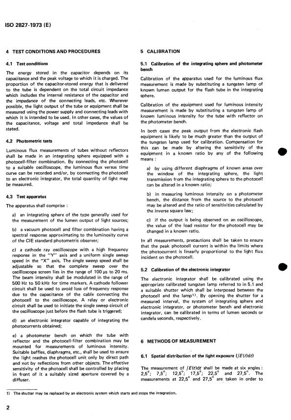 ISO 2827:1973 ISO 2827:1973 - Photography -- Determination of the light output of electronic flash equipment - Page 4 preview