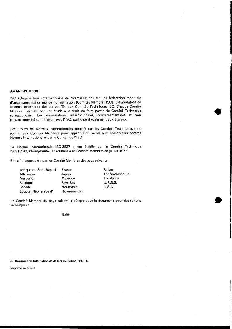 ISO 2827:1973 ISO 2827:1973 - Photography — Determination of the light output of electronic flash equipment
Released:11/1/1973 - Page 2 preview