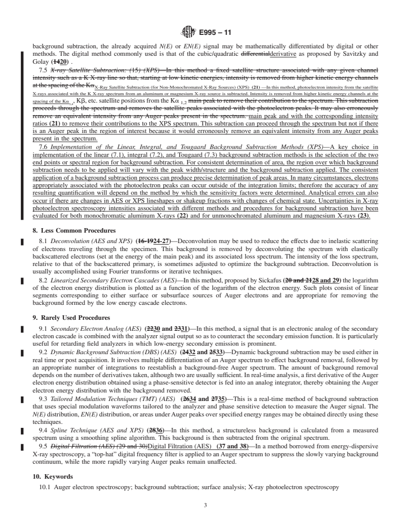 REDLINE ASTM E995-11 - Standard Guide for Background Subtraction Techniques in Auger Electron Spectroscopy and X-Ray Photoelectron Spectroscopy