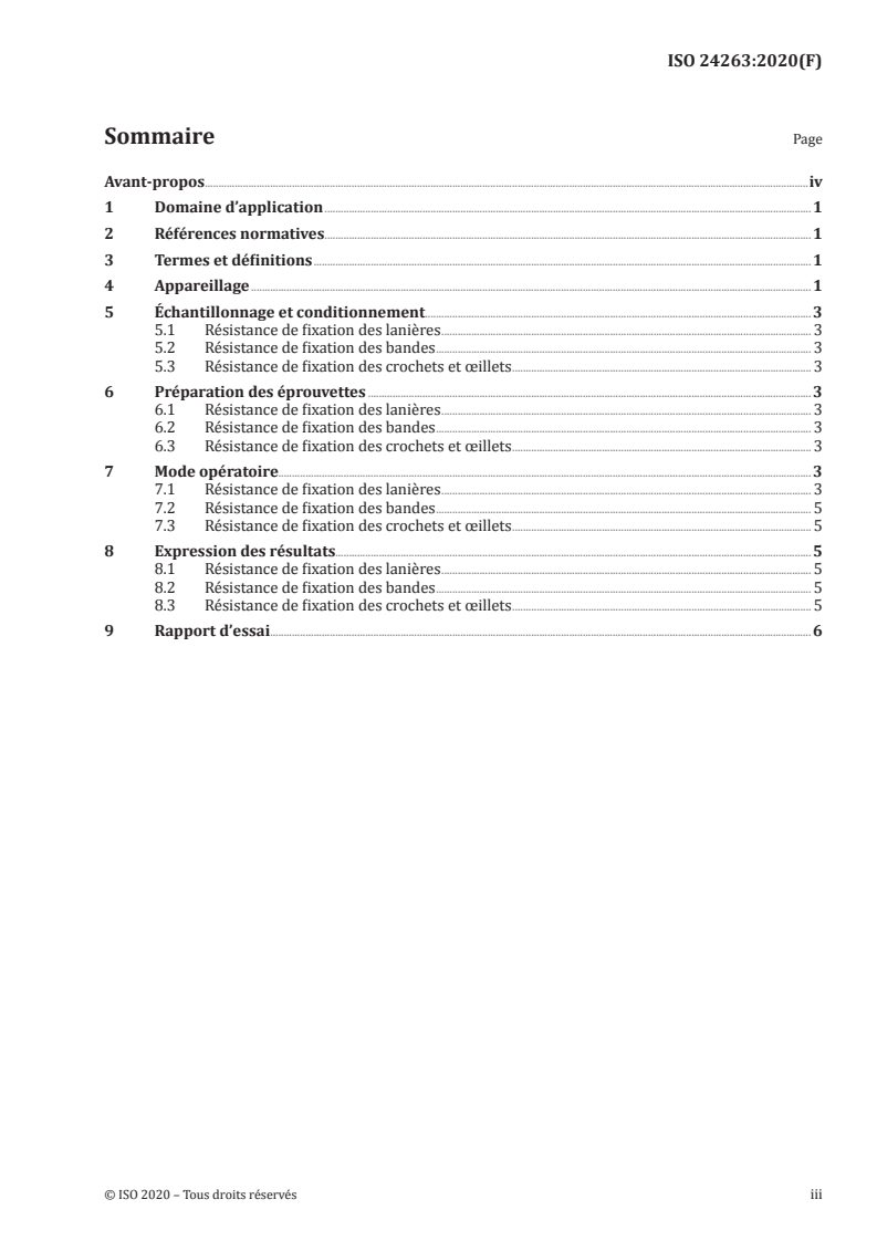 ISO 24263:2020 ISO 24263:2020 - Chaussures — Résistance de fixation des lanières, bandes et accessoires
Released:10/28/2020