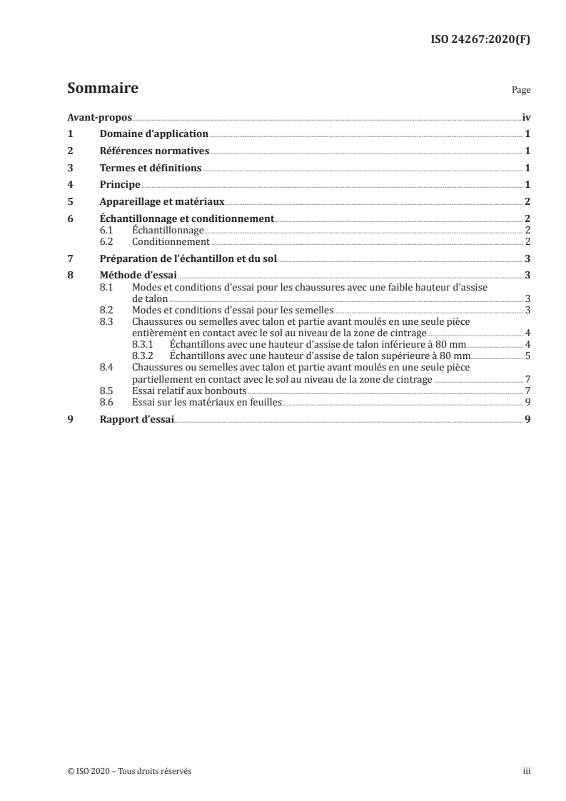 ISO 24267:2020 ISO 24267:2020 - Chaussures — Détermination du coefficient de frottement pour les chaussures et éléments de semelle — Méthode d'essai
Released:11/2/2020
