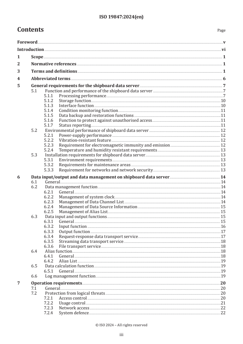 ISO 19847:2024 - Ships and marine technology — Shipboard data servers for sharing field data at sea
Released:1. 02. 2024