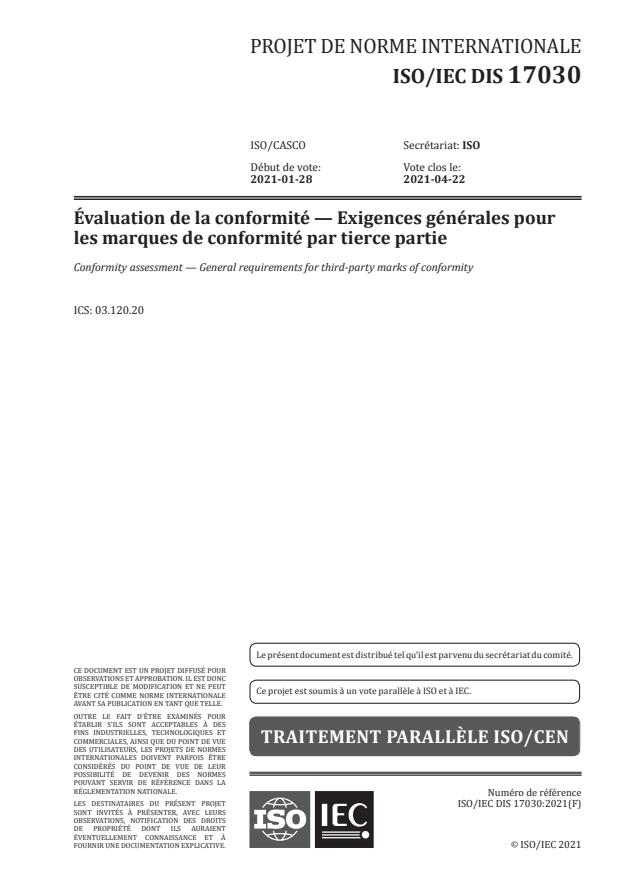 ISO/IEC DIS 17030