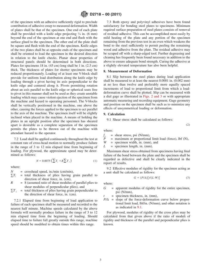 ASTM D2718-00(2011) - Standard Test Methods for  Structural Panels in Planar Shear (Rolling Shear)