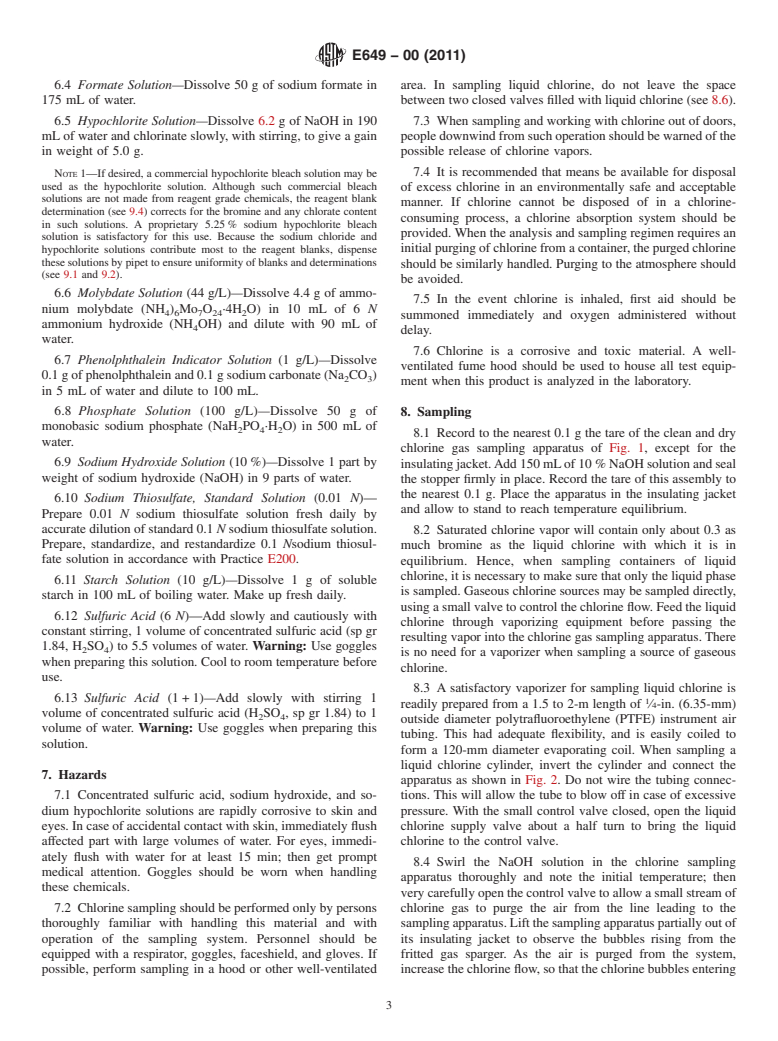 ASTM E649-00(2011) - Standard Test Method for  Bromine in Chlorine