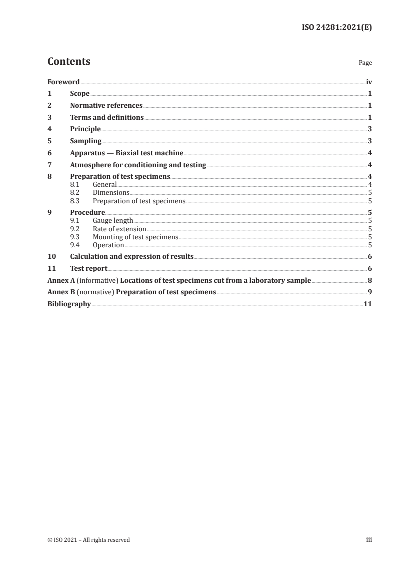 ISO 24281:2021 - Textiles — Biaxial tensile properties of woven fabric — Determination of maximum force and elongation at maximum force using the grab method
Released:7/22/2021