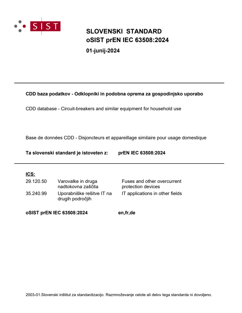 prEN IEC 63508:2024 - BARVE