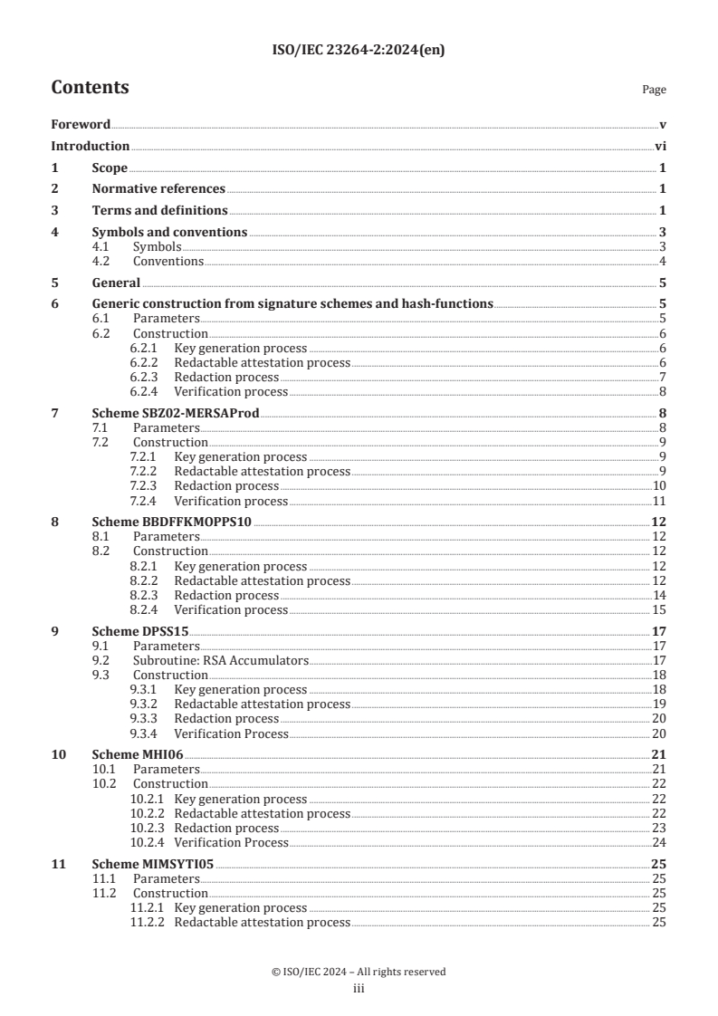 ISO/IEC 23264-2:2024 - Information security — Redaction of authentic data — Part 2: Redactable signature schemes based on asymmetric mechanisms
Released:15. 08. 2024