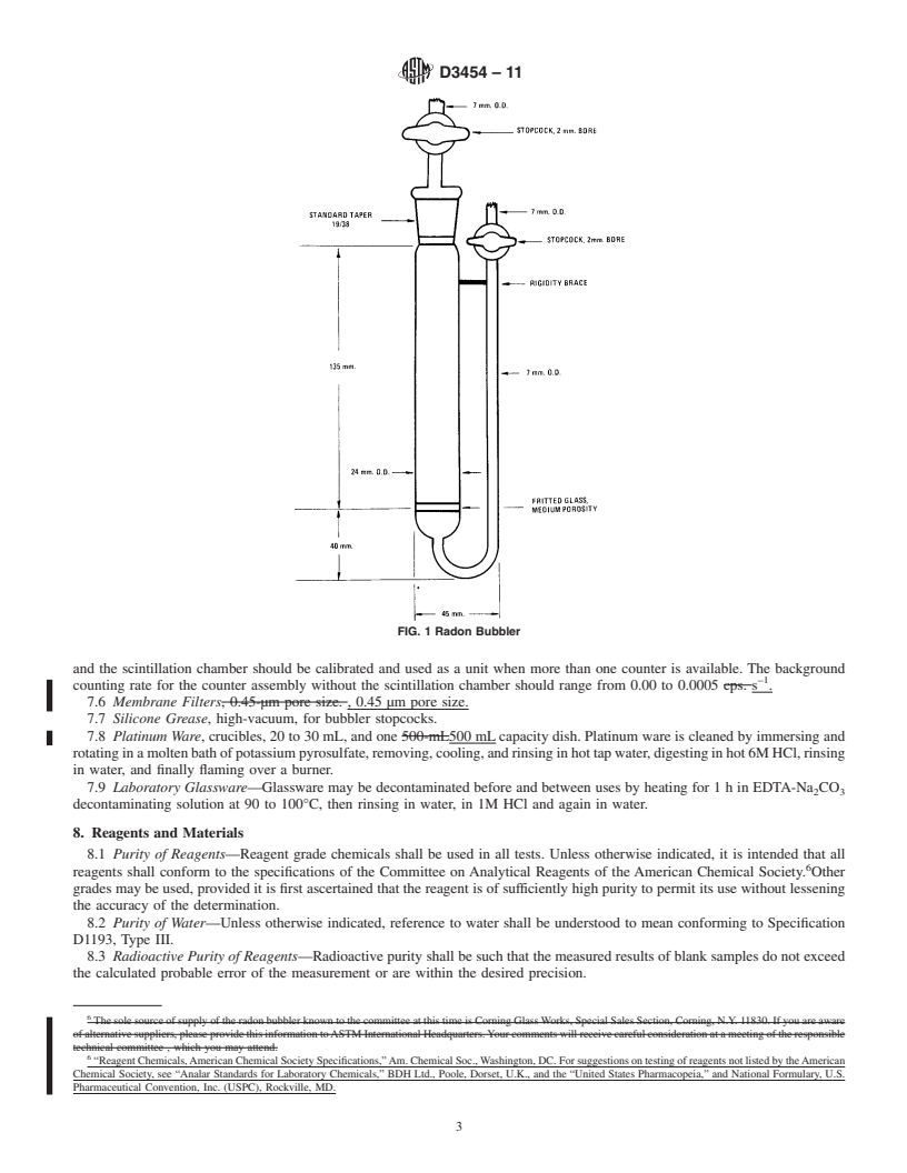 REDLINE ASTM D3454-11 - Standard Test Method for  Radium-226 in Water