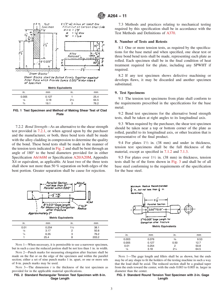 ASTM A264-11 - Standard Specification for  Stainless Chromium-Nickel Steel-Clad Plate