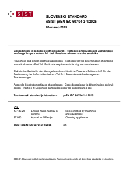 oSIST prEN IEC 60704-2-1:2025 - Page 1 preview