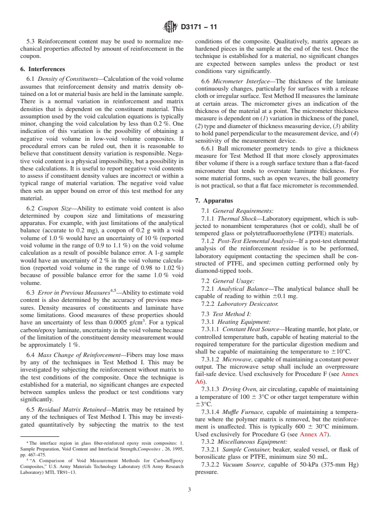 ASTM D3171-11 - Standard Test Methods for  Constituent Content of Composite Materials