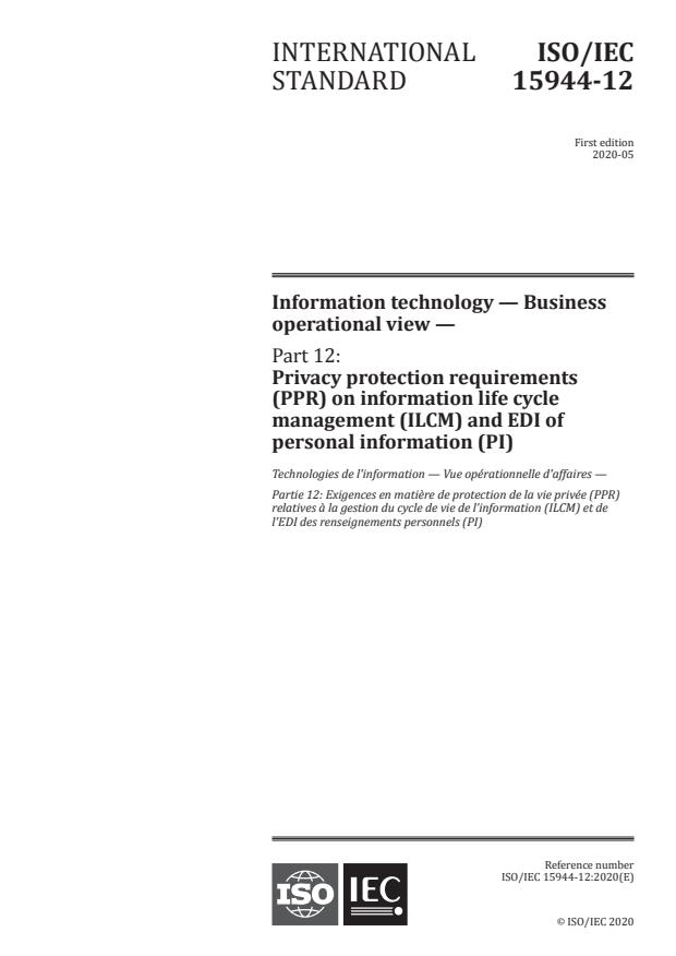 ISO/IEC 15944-12:2020 - Information technology -- Business operational view