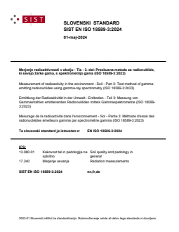 SIST EN ISO 18589-3:2024 - Page 1 preview