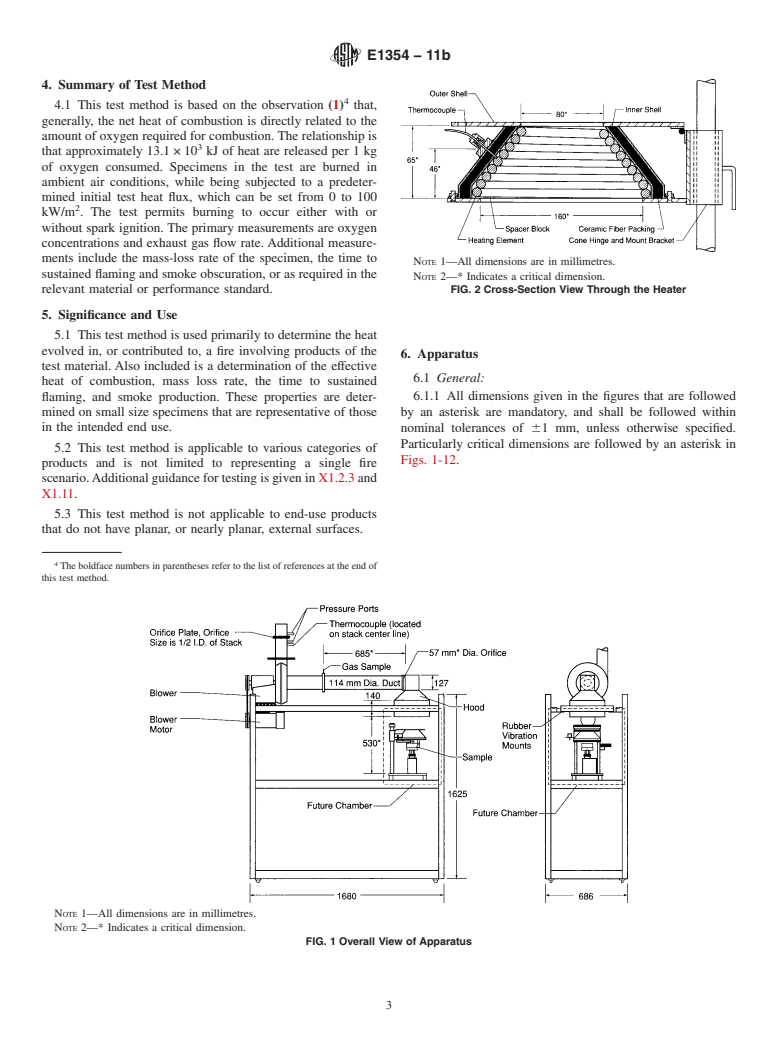 ASTM E1354-11b - Standard Test Method for Heat and Visible Smoke Release Rates for Materials and Products Using an Oxygen Consumption Calorimeter