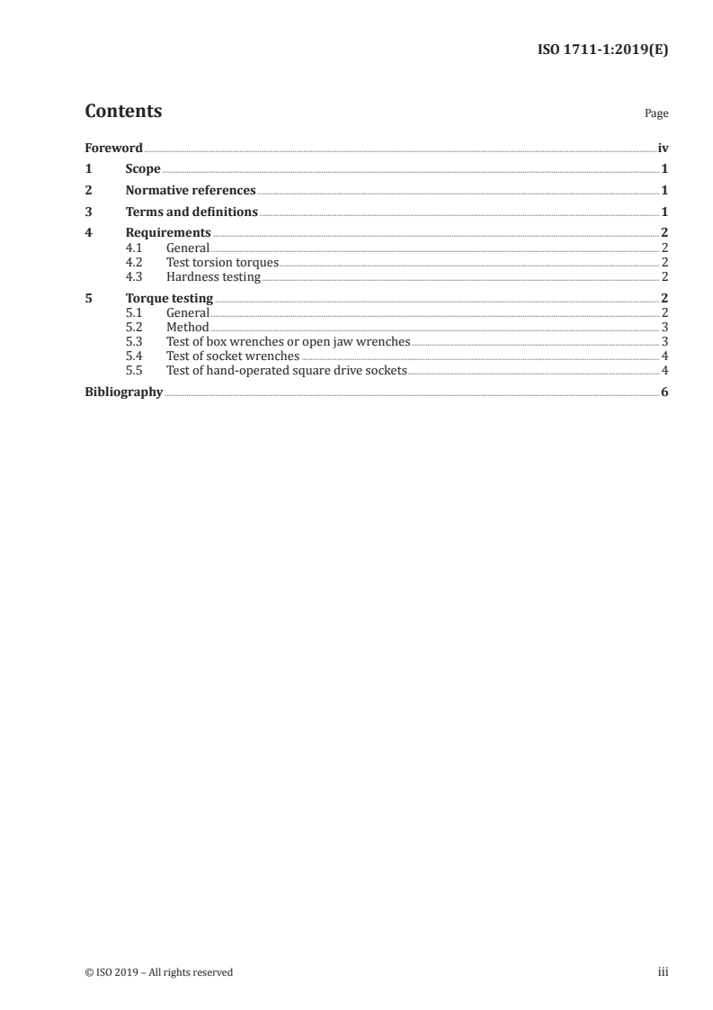 ISO 1711-1:2019 - Assembly tools for screws and nuts — Technical specifications — Part 1: Hand-operated wrenches and sockets
Released:10/11/2019