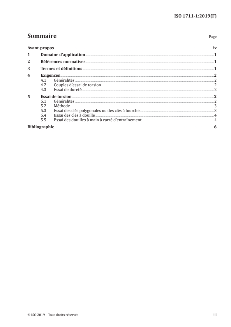 ISO 1711-1:2019 - Outils de manoeuvre pour vis et écrous — Spécifications techniques — Partie 1: Clés de serrage et douilles à main
Released:10/11/2019