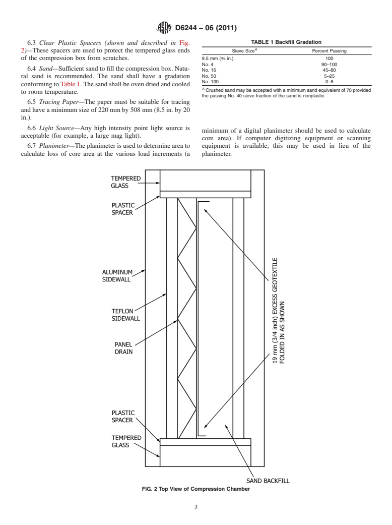 ASTM D6244-06(2011) - Standard Test Method for Vertical Compression of Geocomposite Pavement Panel Drains