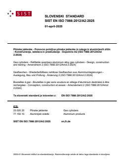 EN ISO 7866:2012/A2:2025 - Page 1 preview