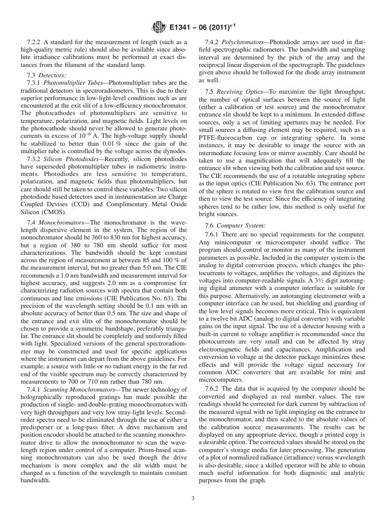 ASTM E1341-06(2011)e1 - Standard Practice for Obtaining Spectroradiometric Data from Radiant Sources for Colorimetry