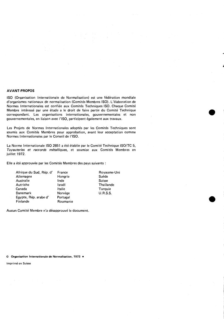 ISO 2851:1973 ISO 2851:1973 - Metal pipes and fittings — Stainless steel bends and tees for the food industry
Released:11/1/1973 - Page 2 preview