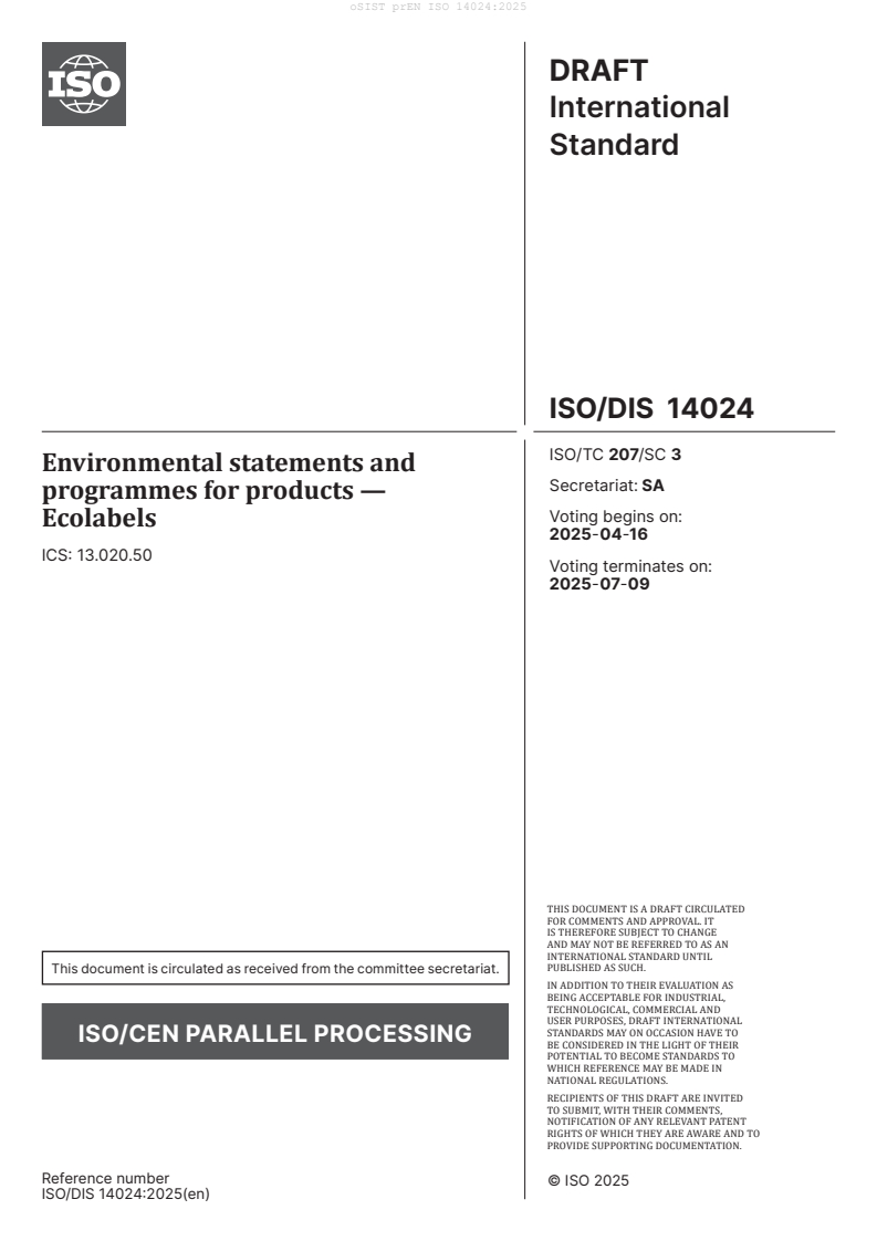 prEN ISO 14024:2025