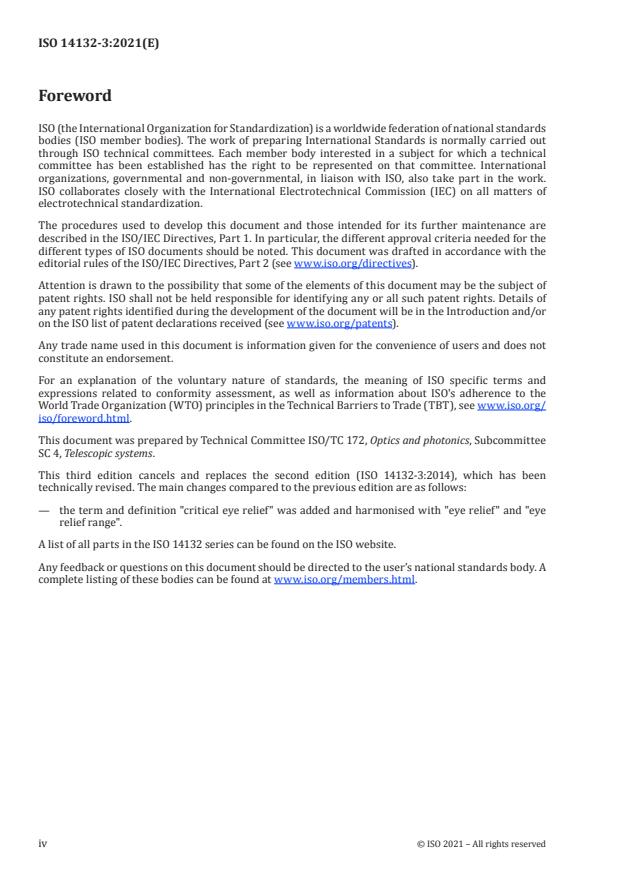 ISO 14132-3:2021 ISO 14132-3:2021 - Optics and photonics -- Vocabulary for telescopic systems - Page 4 preview