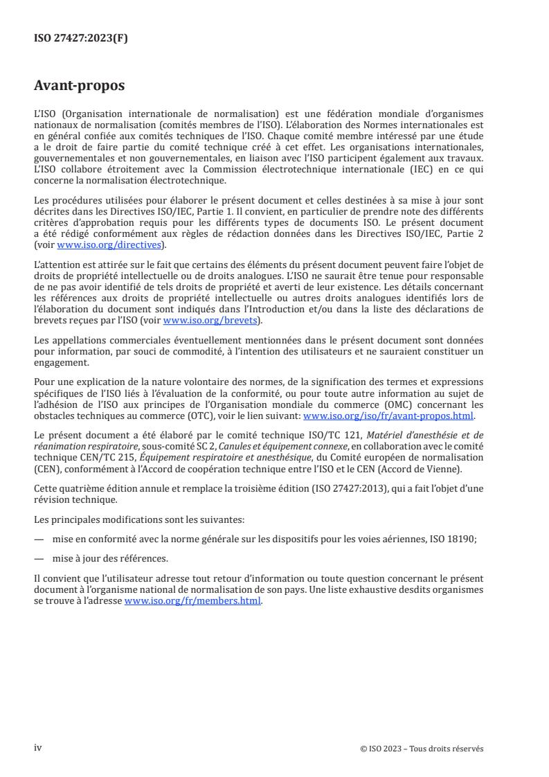ISO 27427:2023 ISO 27427:2023 - Matériel d'anesthésie et de réanimation respiratoire — Systèmes de nébulisation et leurs composants
Released:14. 07. 2023 - Page 4 preview