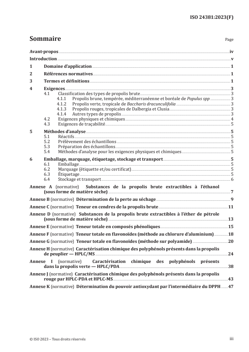 ISO 24381:2023 - Propolis d’abeille — Spécifications
Released:23. 11. 2023