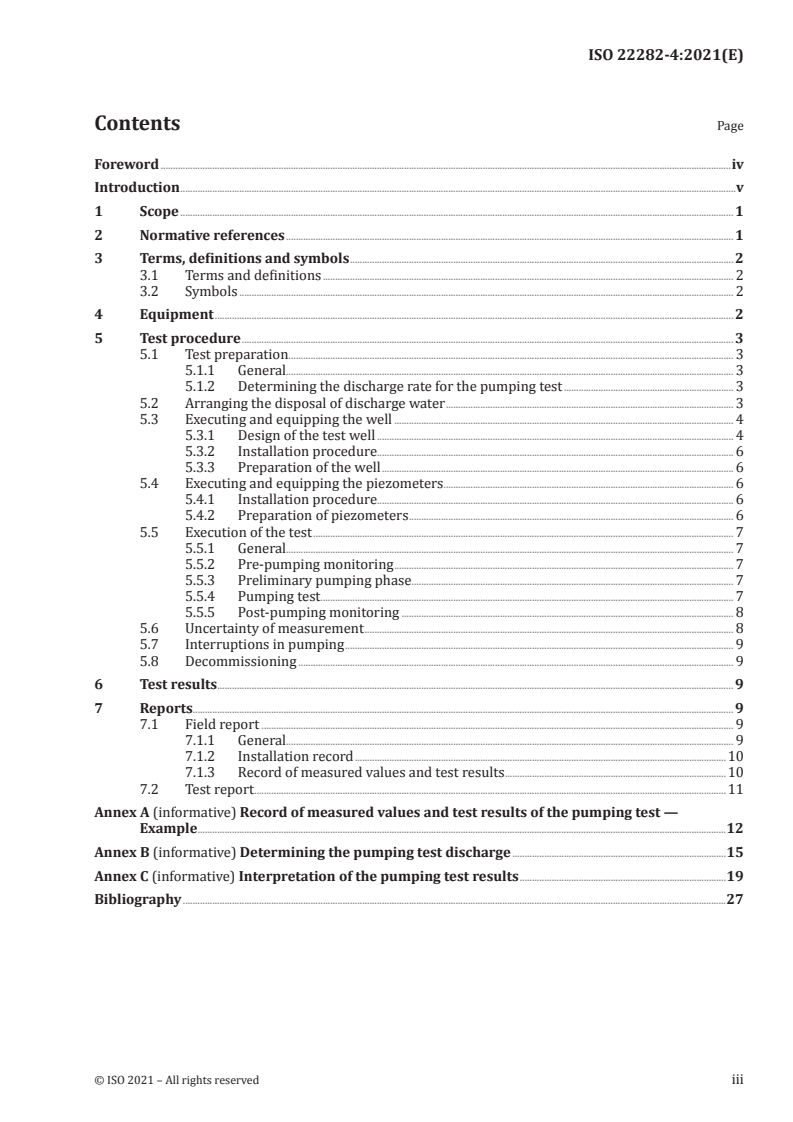 ISO 22282-4:2021 - Geotechnical investigation and testing — Geohydraulic testing — Part 4: Pumping tests
Released:3/22/2021