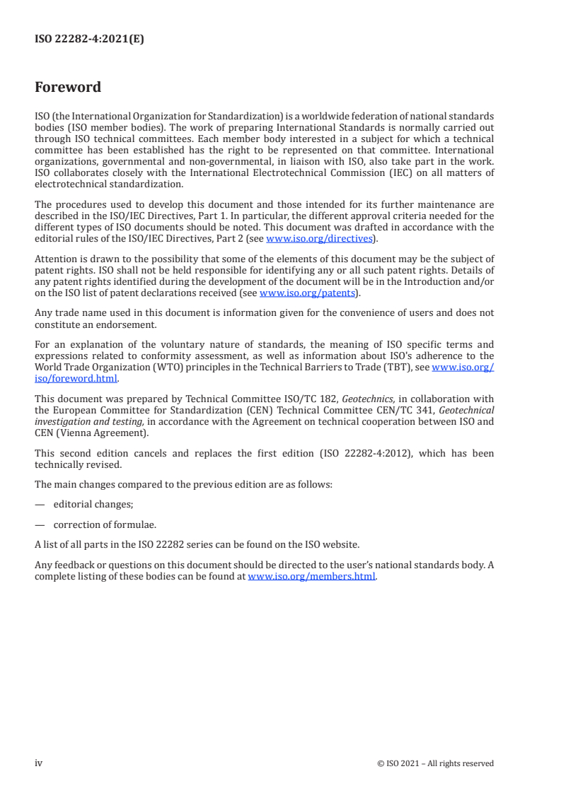 ISO 22282-4:2021 ISO 22282-4:2021 - Geotechnical investigation and testing — Geohydraulic testing — Part 4: Pumping tests
Released:3/22/2021 - Page 4 preview